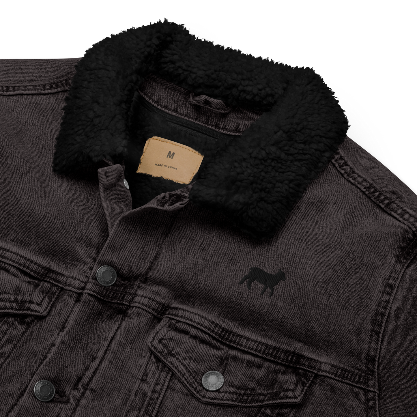 Unisex Lamb Sherpa Jacket (BLACK/DENIM COLORS) - Lamb Fashion Store