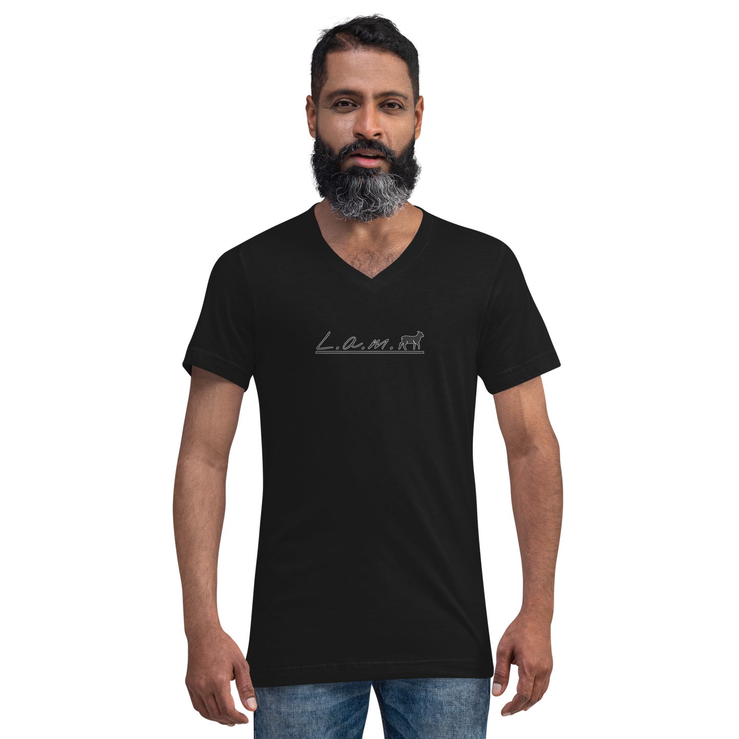 Unisex Short-Sleeve V-Neck T-shirt (ALL COLORS) - Lamb Fashion Store