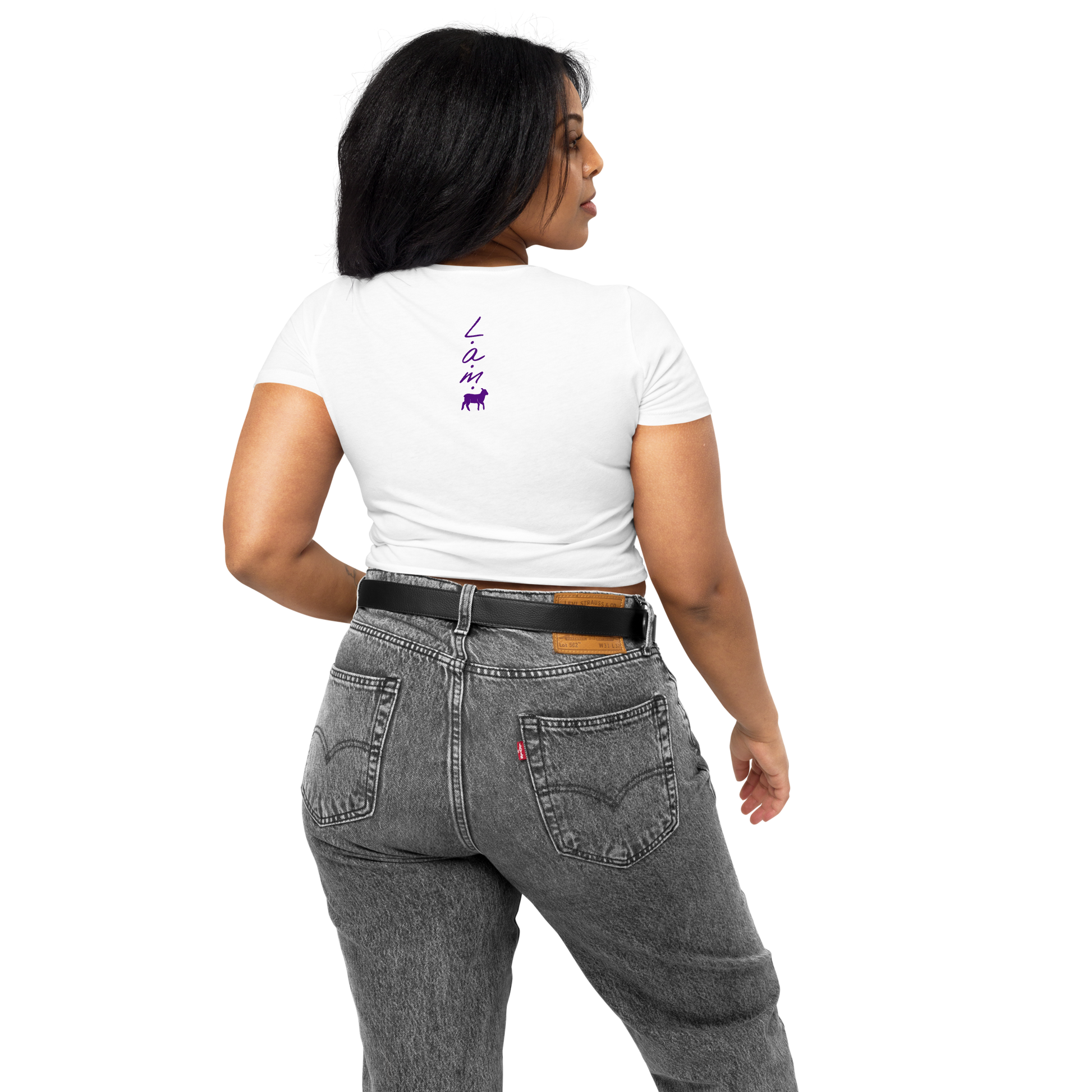 Women’s Lamb Crop Tee (Royal Purple) - Lamb Fashion Store