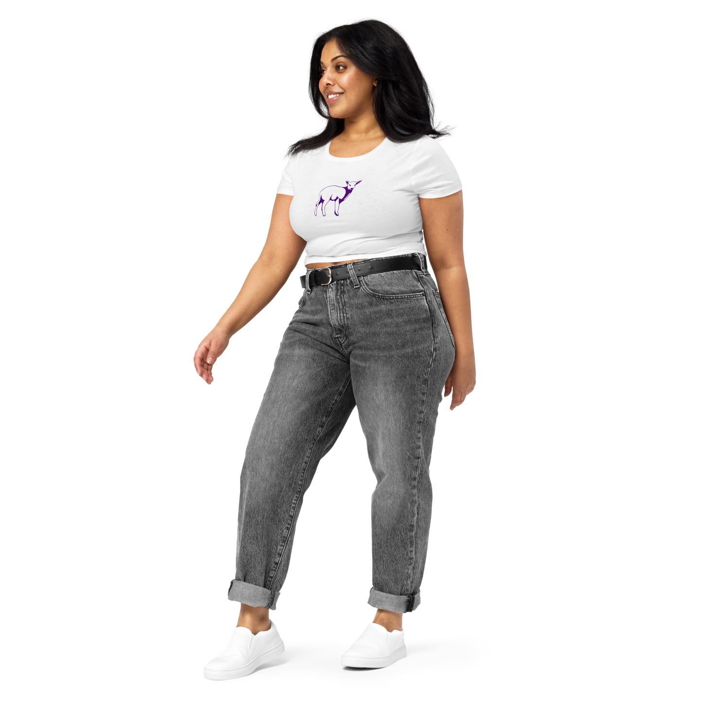 Women’s Lamb Crop Tee (Royal Purple) - Lamb Fashion Store