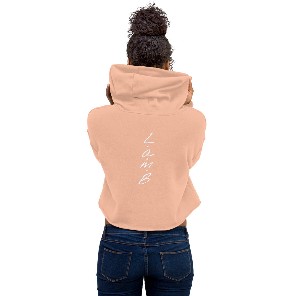 Women's Lamb Crop Hoodie (White) - Lamb Fashion Store