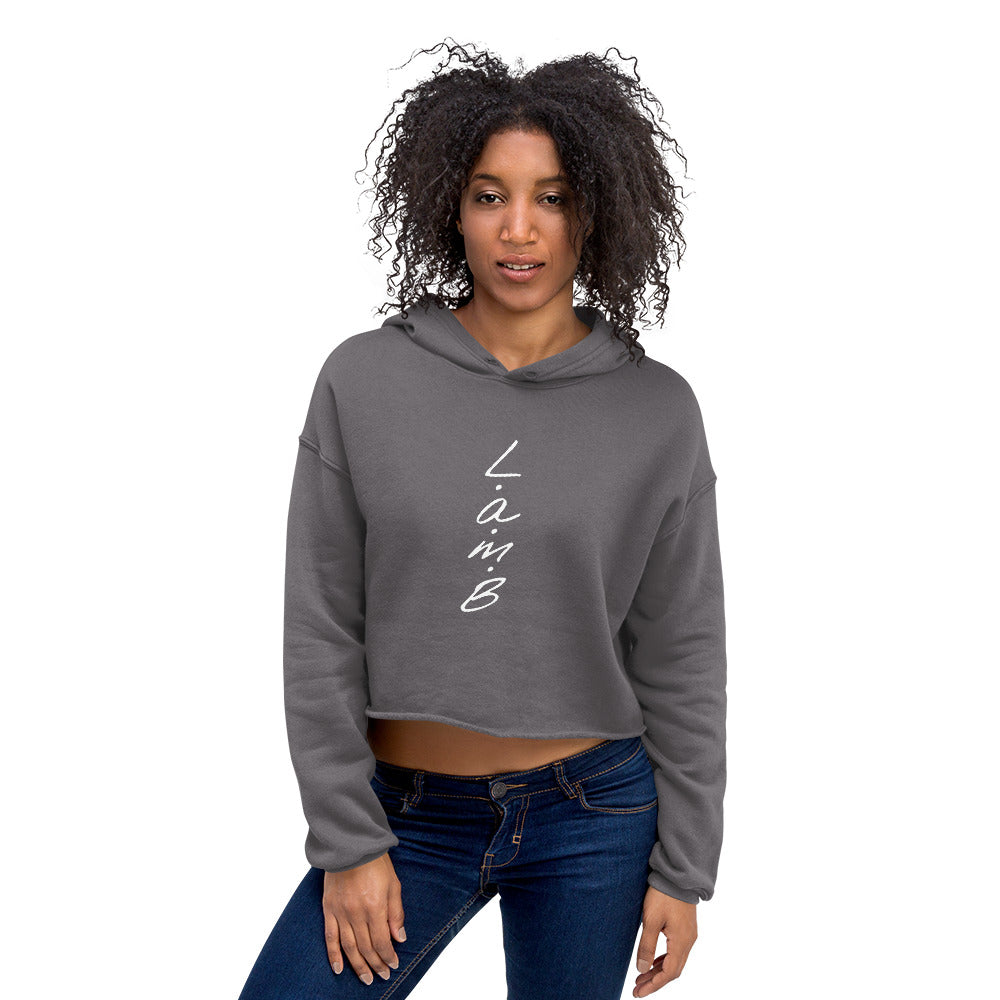 Women's Lamb Crop Hoodie (White) - Lamb Fashion Store