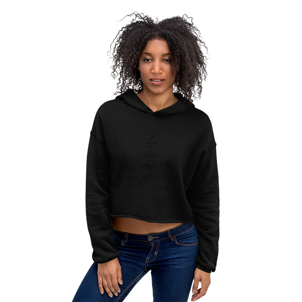 Women's Lamb Crop Hoodie (Black) - Lamb Fashion Store