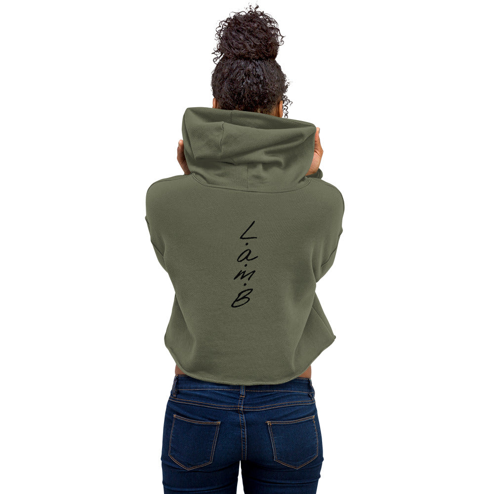 Women's Lamb Crop Hoodie (Black) - Lamb Fashion Store