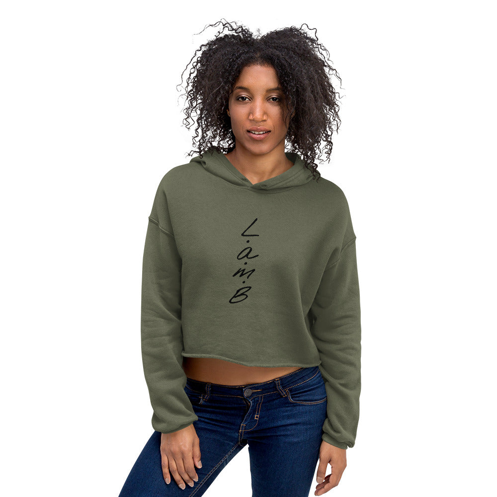 Women's Lamb Crop Hoodie (Black) - Lamb Fashion Store