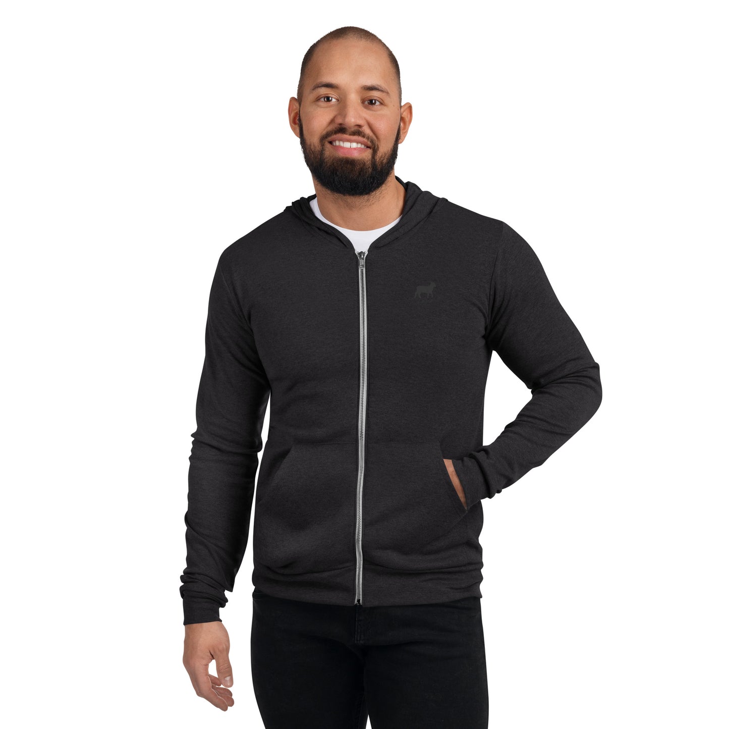 Unisex Zip Hoodie (BLACK/GREY COLORS) - Lamb Fashion Store