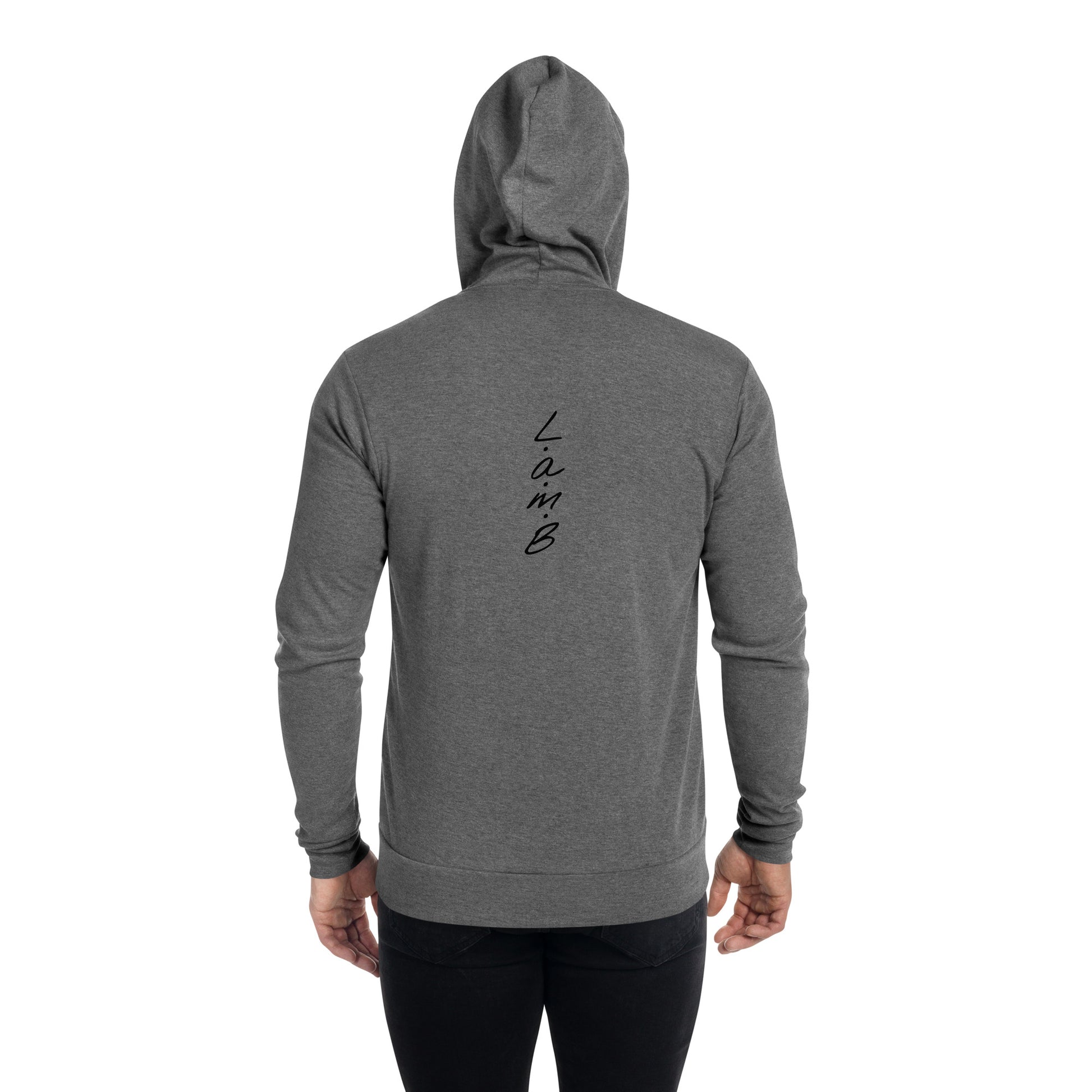 Unisex Zip Hoodie (BLACK/GREY COLORS) - Lamb Fashion Store