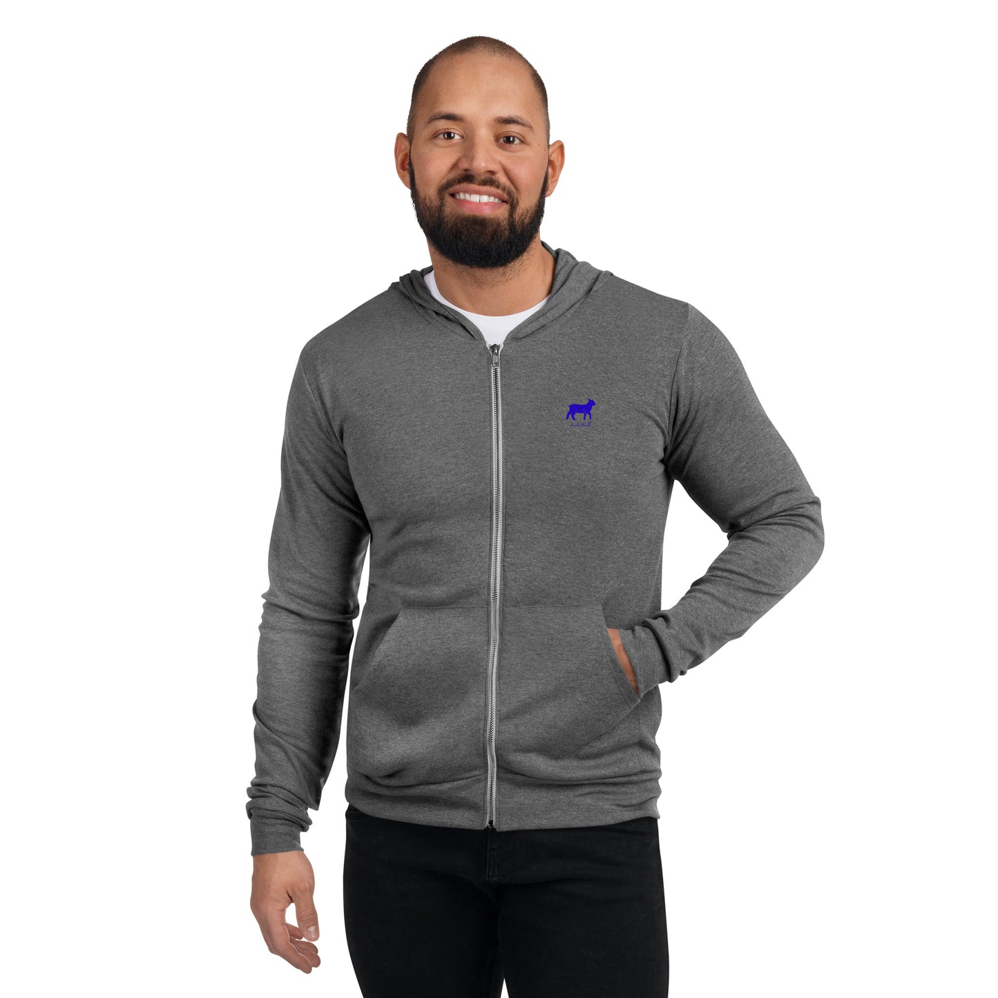 Unisex Zip Hoodie (GREY/BLACK COLORS) - Lamb Fashion Store