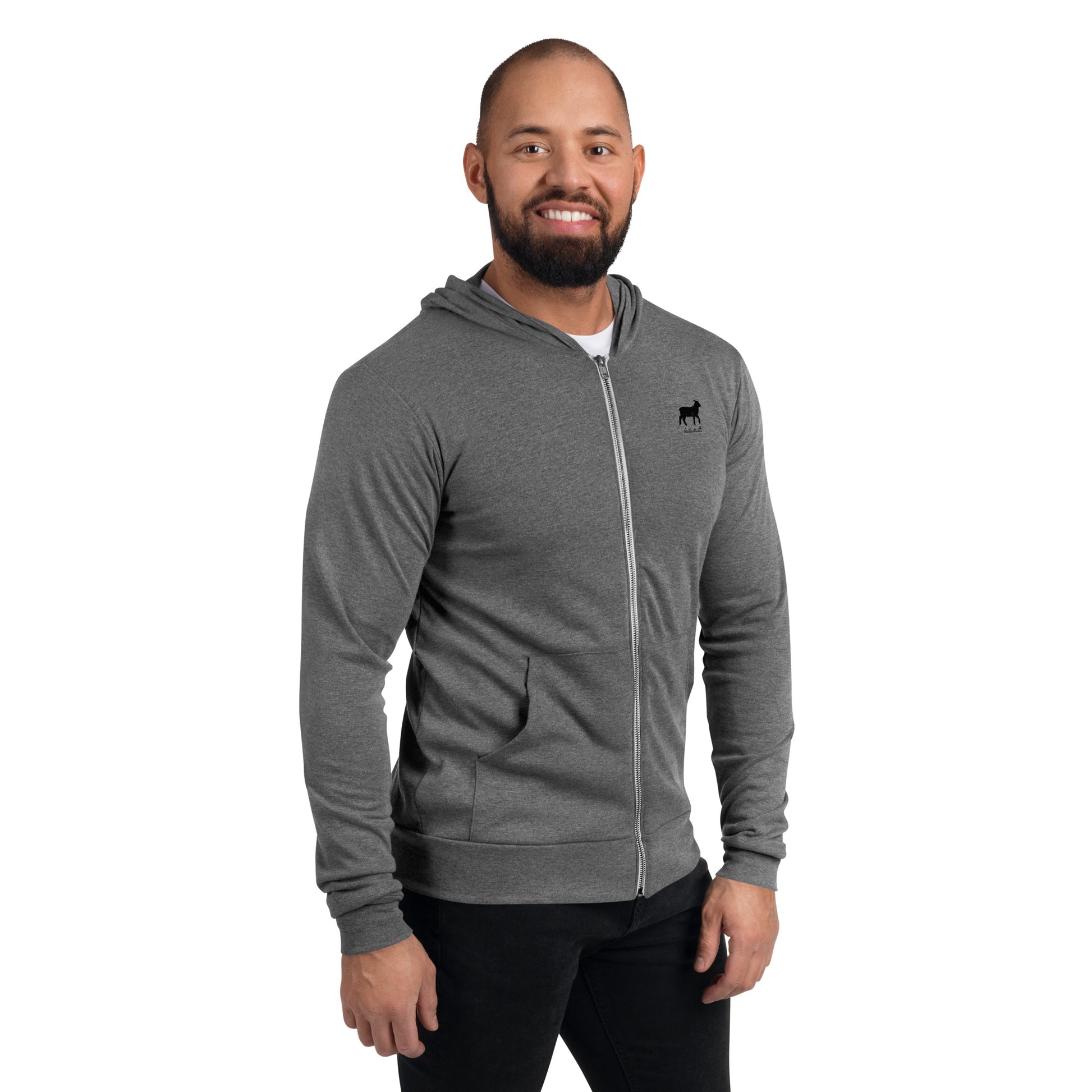 Unisex Zip Hoodie (BLACK/GREY COLORS) - Lamb Fashion Store