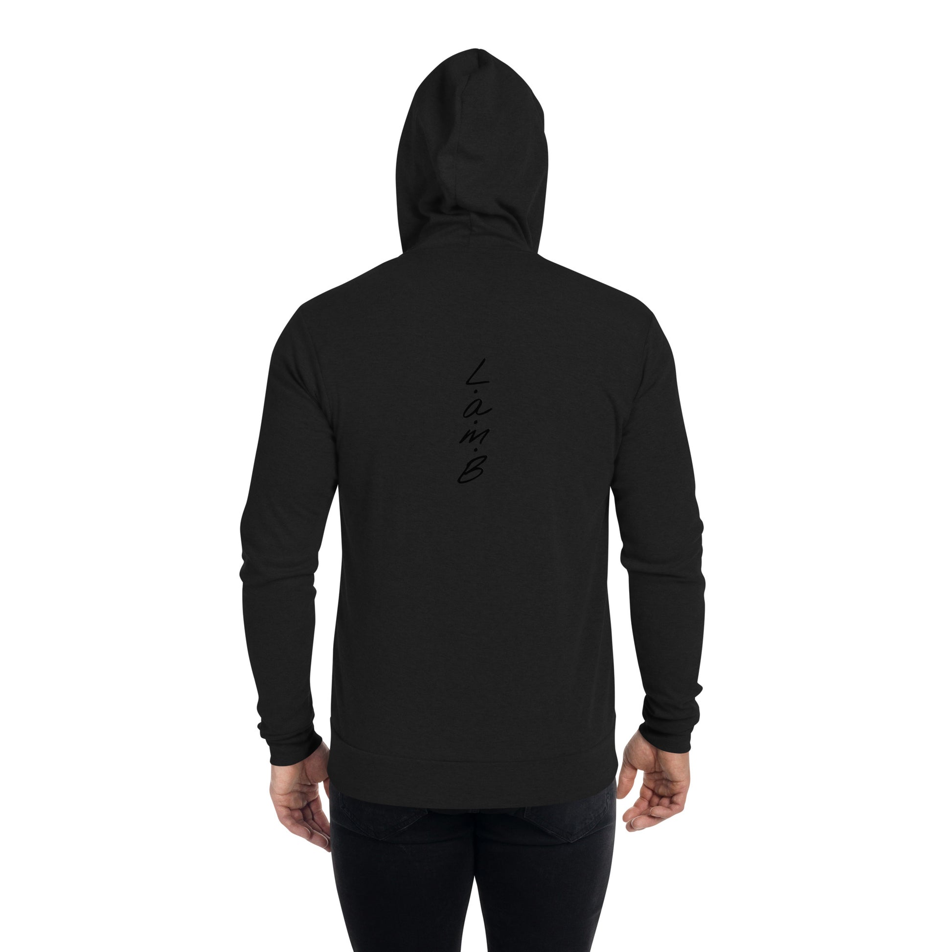 Unisex Zip Hoodie (BLACK/GREY COLORS) - Lamb Fashion Store