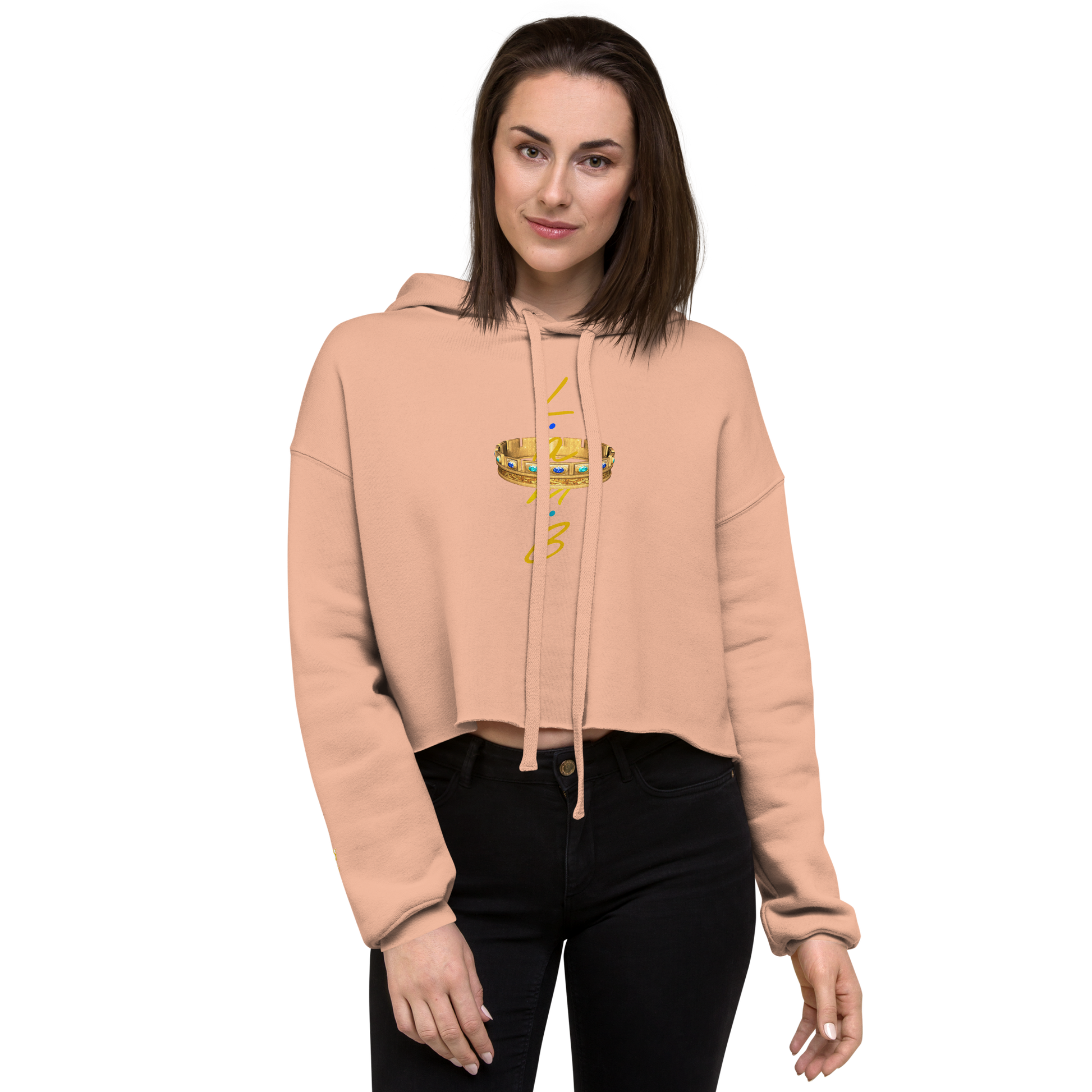 Women's Lamb Gold/Thorn Crown  Crop Hoodie - Lamb Fashion Store