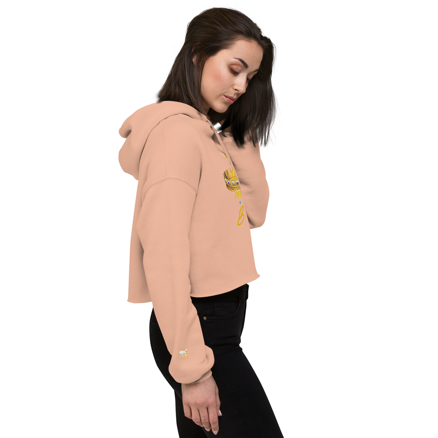 Women's Lamb Gold/Thorn Crown  Crop Hoodie - Lamb Fashion Store