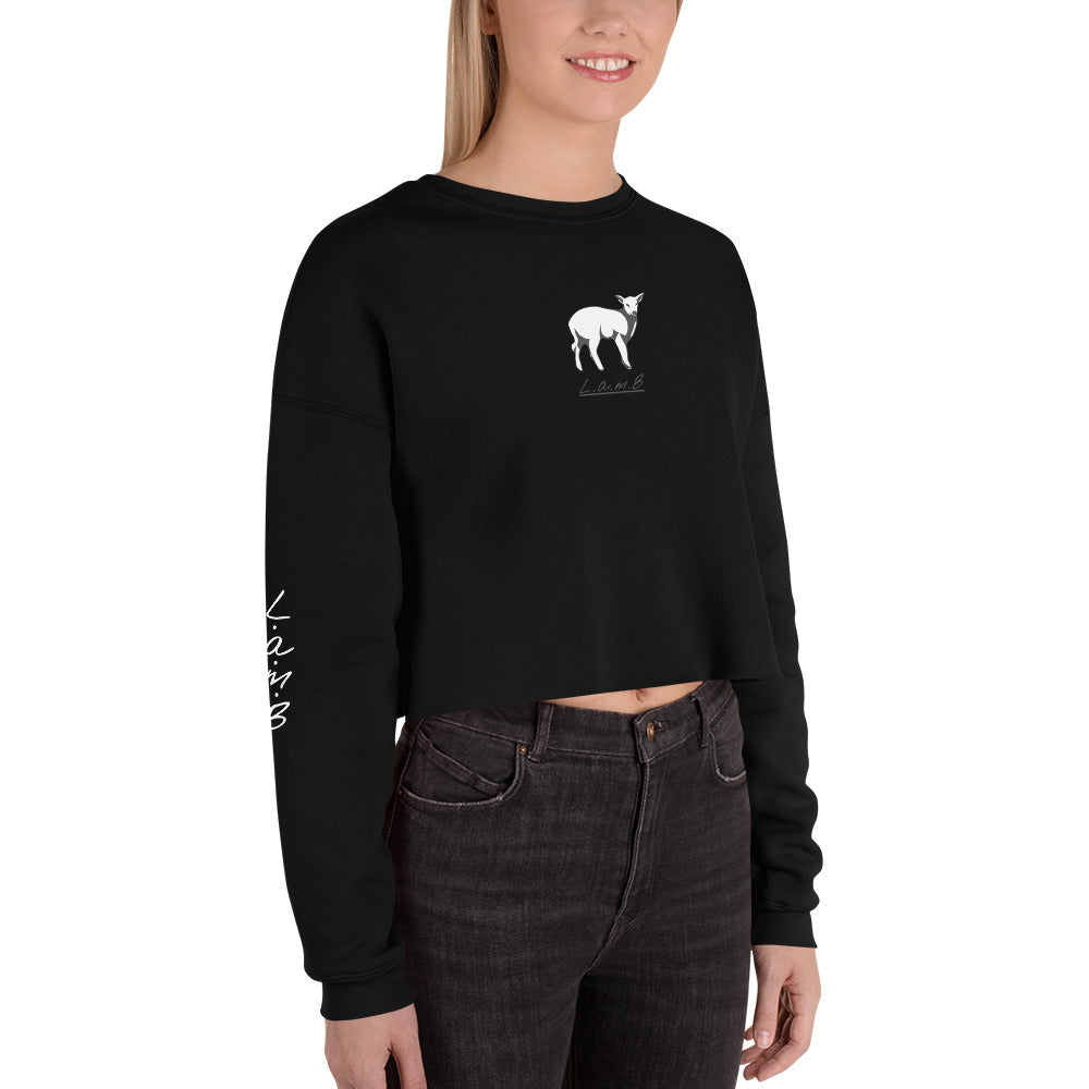 Women's Lamb Crop Sweatshirt (Magnetic Gray) - Lamb Fashion Store